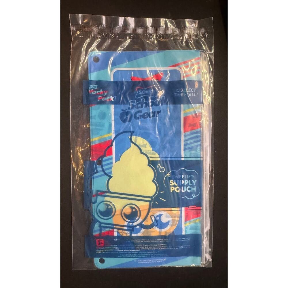 NEW Sonic Wacky Pack Sweetie's‎ Supply Pouch Case School Gear Collect them all